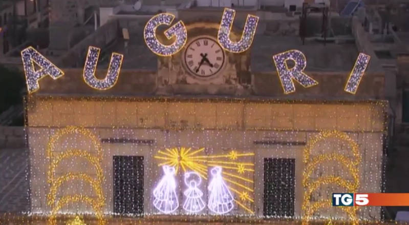 Le luminarie di Scorrano al TG5